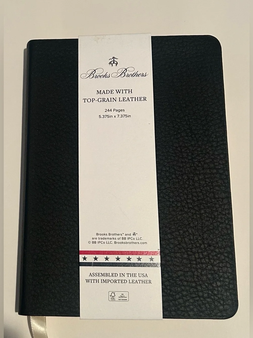 New Embossed Leather Brooks Brothers Crown Fleece Journal 244 Leather Pages USA